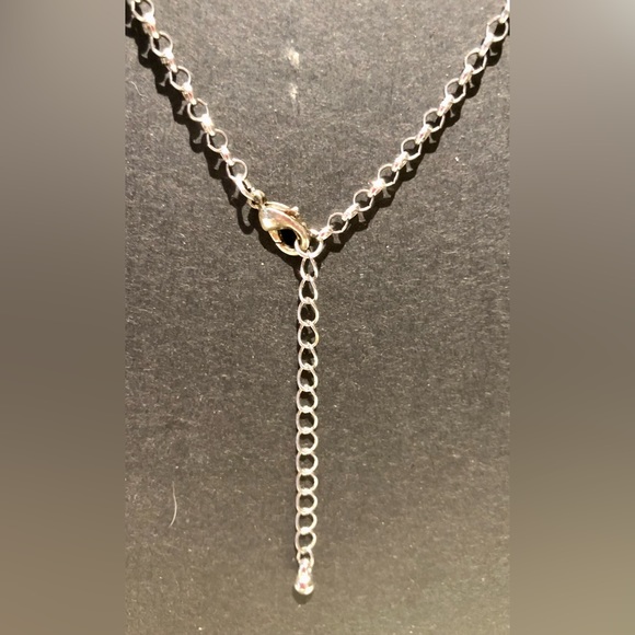 Handcrafted pendant necklace-vintage & new. AB crystals shades of turquoise - Picture 11 of 13